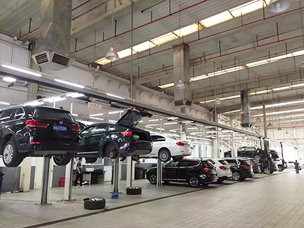 汽車(chē)4S店（汽修廠(chǎng)）扇機(jī)組合通風(fēng)降溫解決方案