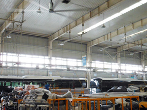 汽車(chē)製造車(chē)間通風(fēng)降溫解決方案