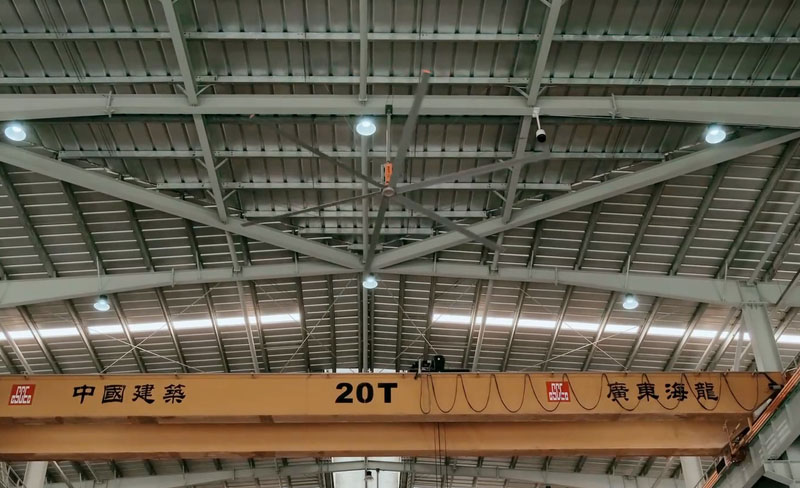 瑞泰風(fēng)成功案例-工業(yè)大風(fēng)扇築-中國(guó)建築廠(chǎng)房購(gòu)置大吊扇